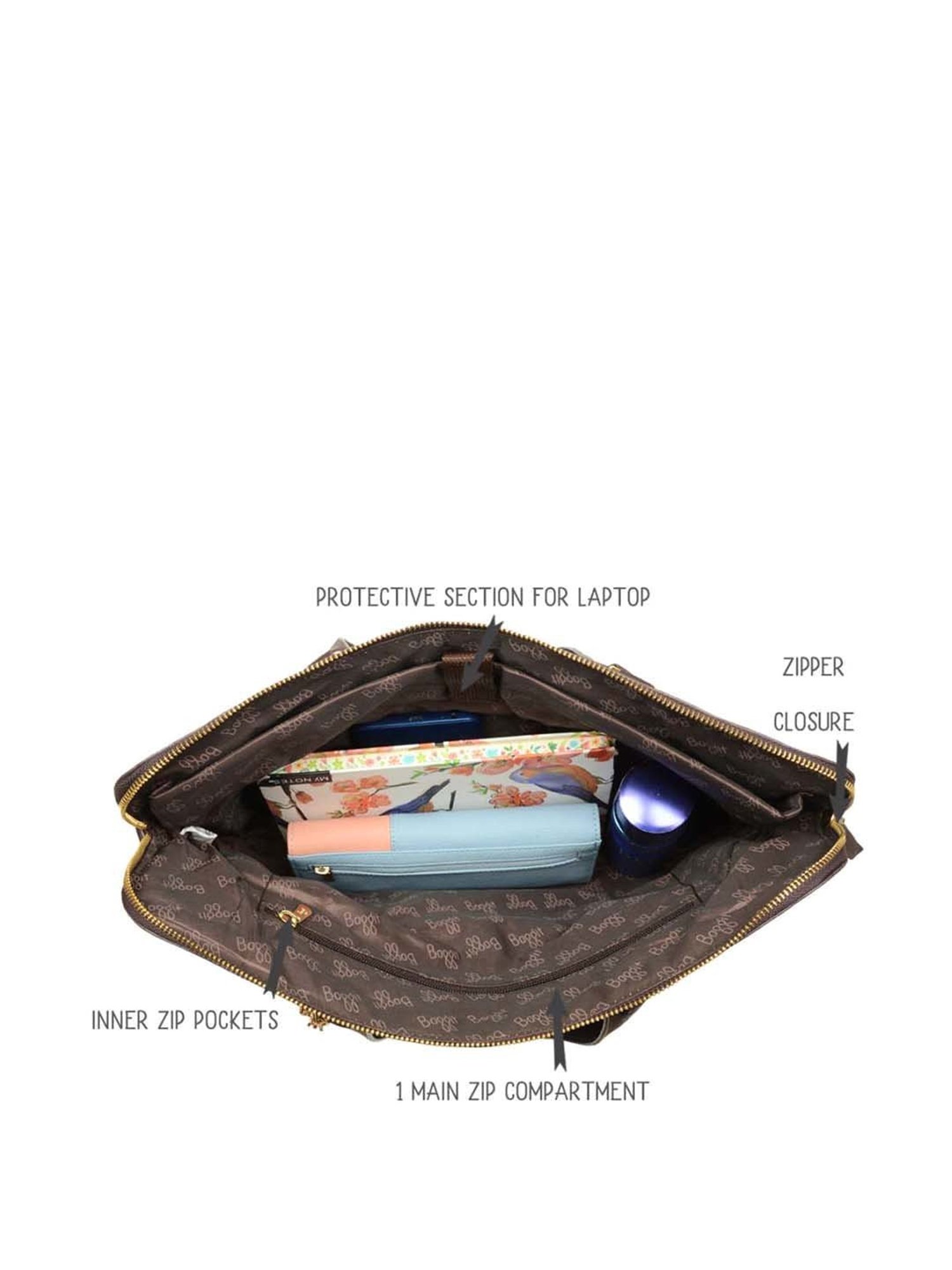 Baggit Brown Medium Messenger Bag