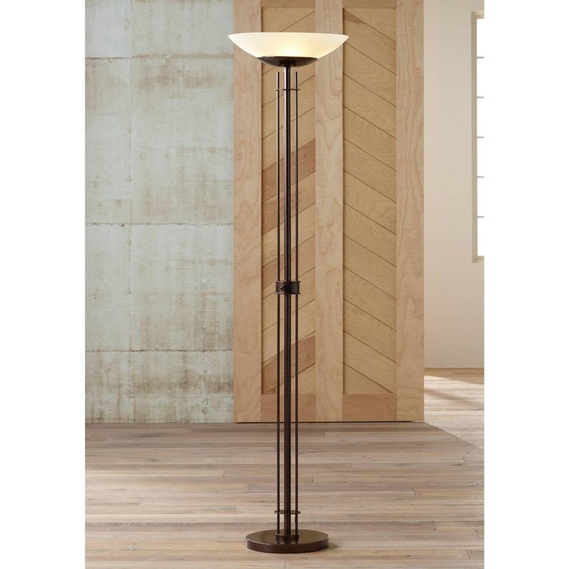 Franklin Iron Works Gentry Oil-Rubbed Bronze Downbridge Arc Floor Lamp