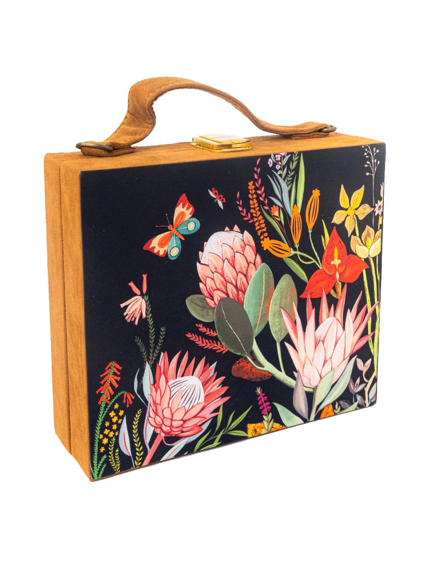 NR by Nidhi Rathi Black Fabric Clutch