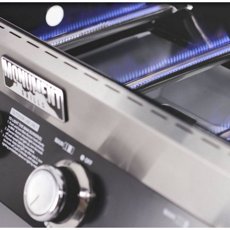 4-Burner Propane Gas Grill with LED Controls Black Model 13892 - Monument Grills