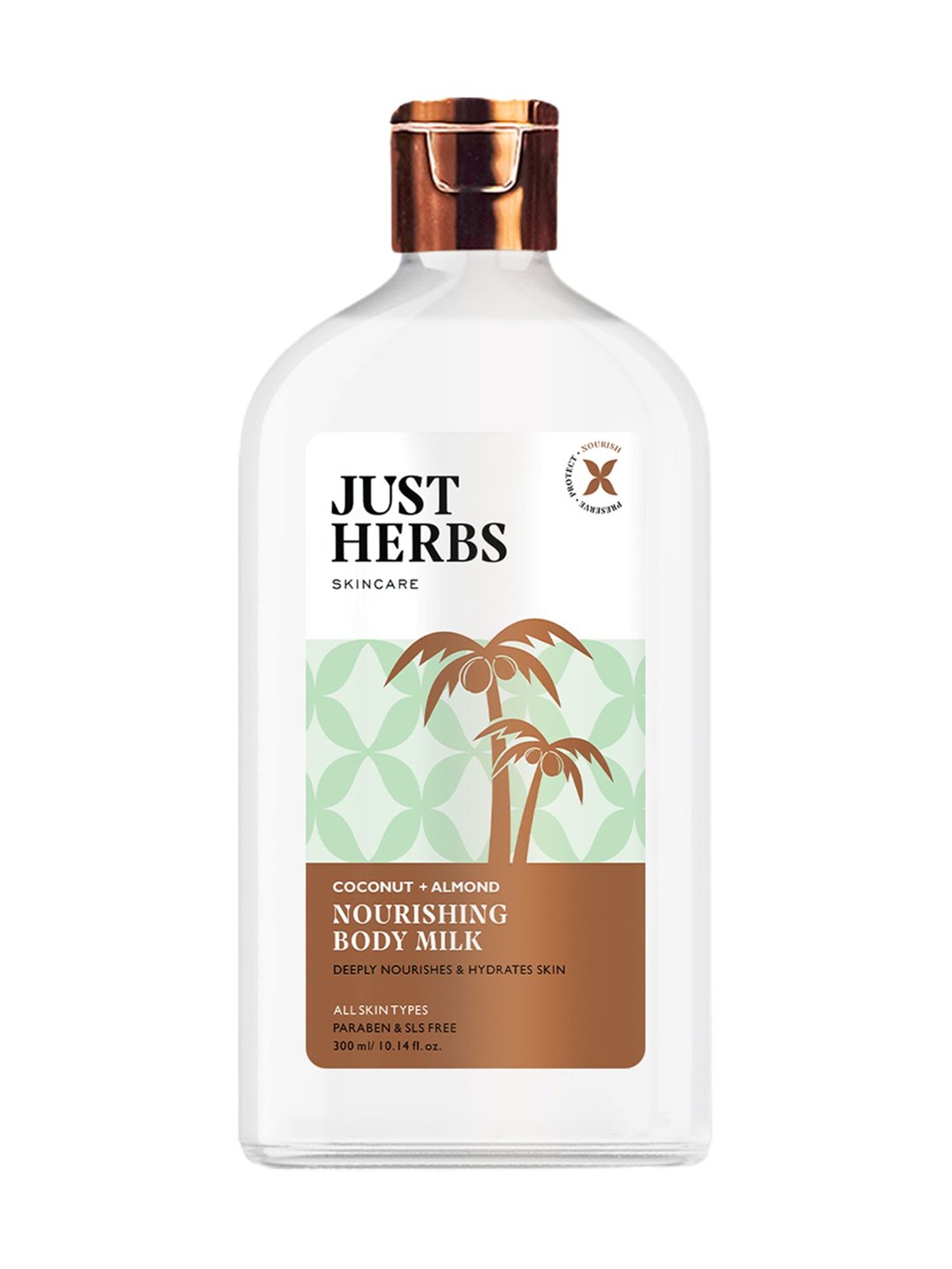 JUST HERBS Coconut + Almond Nourishing Body Milk - 300 ml