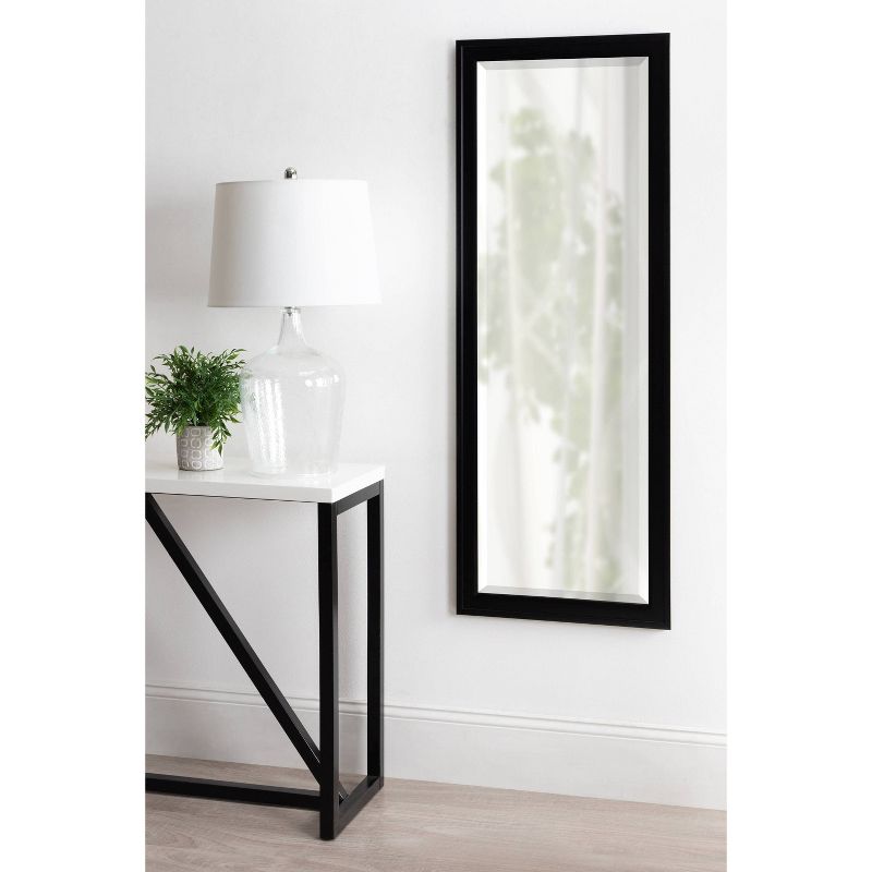 19.5" x 51.5" Bosc Full Length Wall Mirror Black - DesignOvation