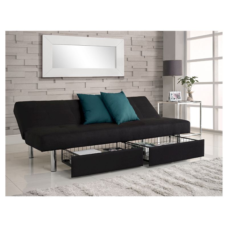 Sola Storage Futon Black - Dorel Home Products