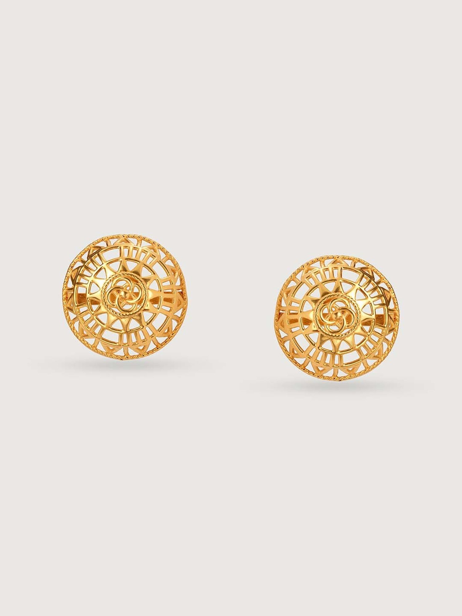 Mia by Tanishq Artisanal Odyssey 22k Gold Stud Earrings for Women