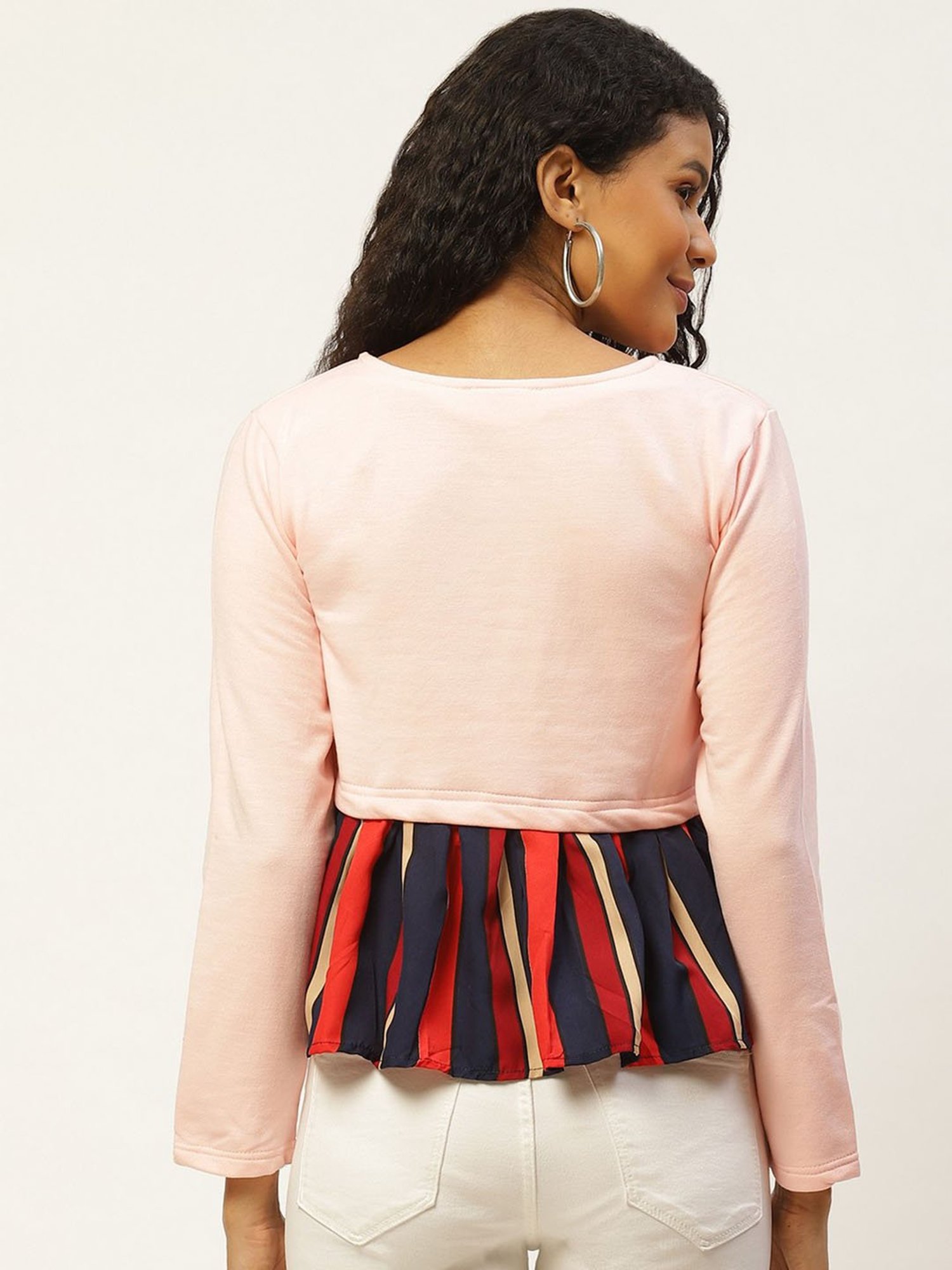 Belle Fille Pink Full Sleeves Sweatshirt