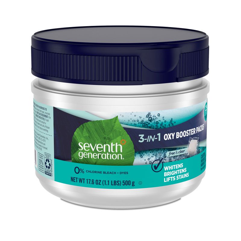 Seventh Generation Laundry Detergent Boosters Free & Clear - 17.6oz