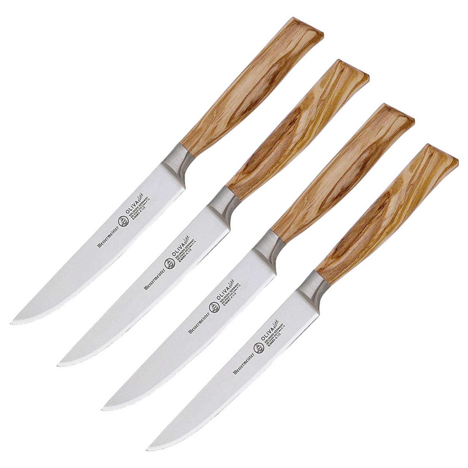 Messermeister Oliva Elite - 4 Pc. Multi-Edge Steak Knife Set
