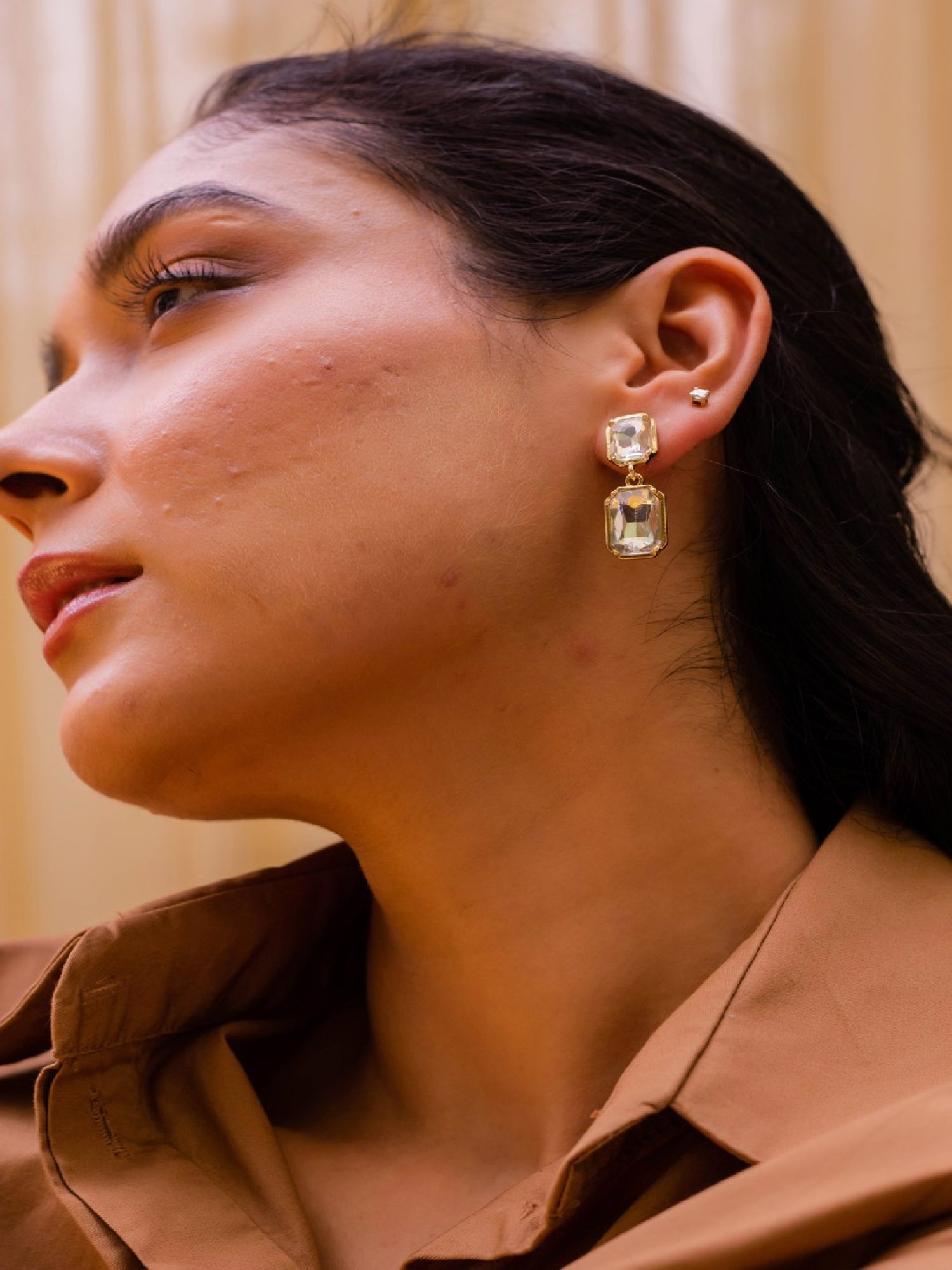 Jewelz Western Style Stone Studded Earrings for Girls & Women