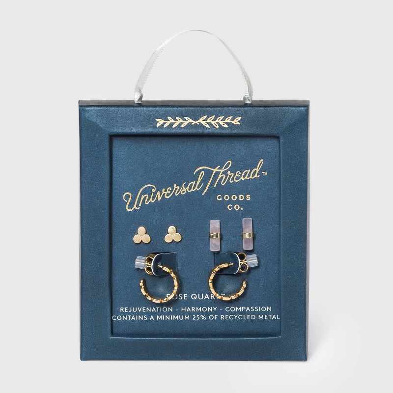 Open Drop Hoop Earrings - Universal Thread™ Gold