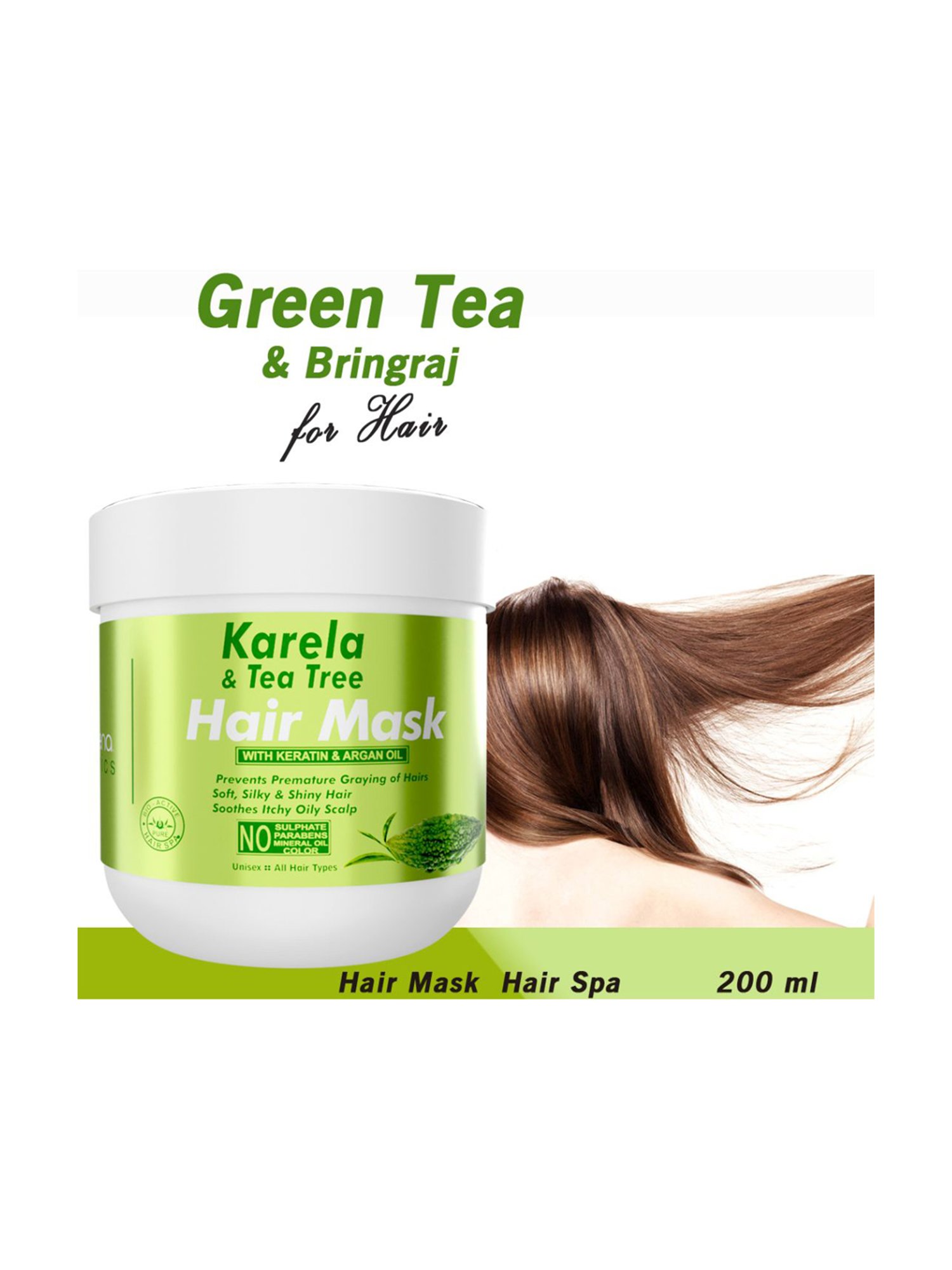 Volamena Karela Bitter Gourd & Tea Tree Hair Mask - 200 ml