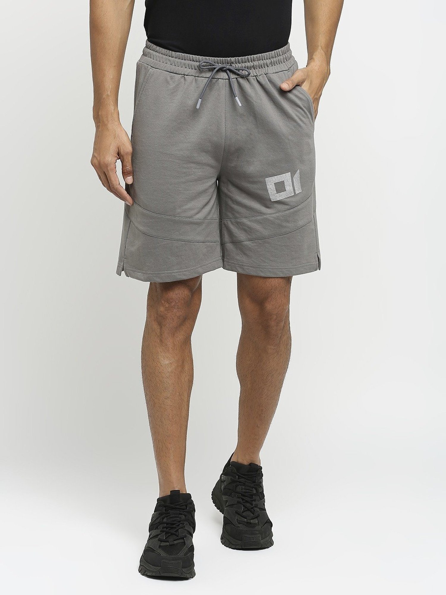 Fitz Charcoal Grey Slim Fit Shorts