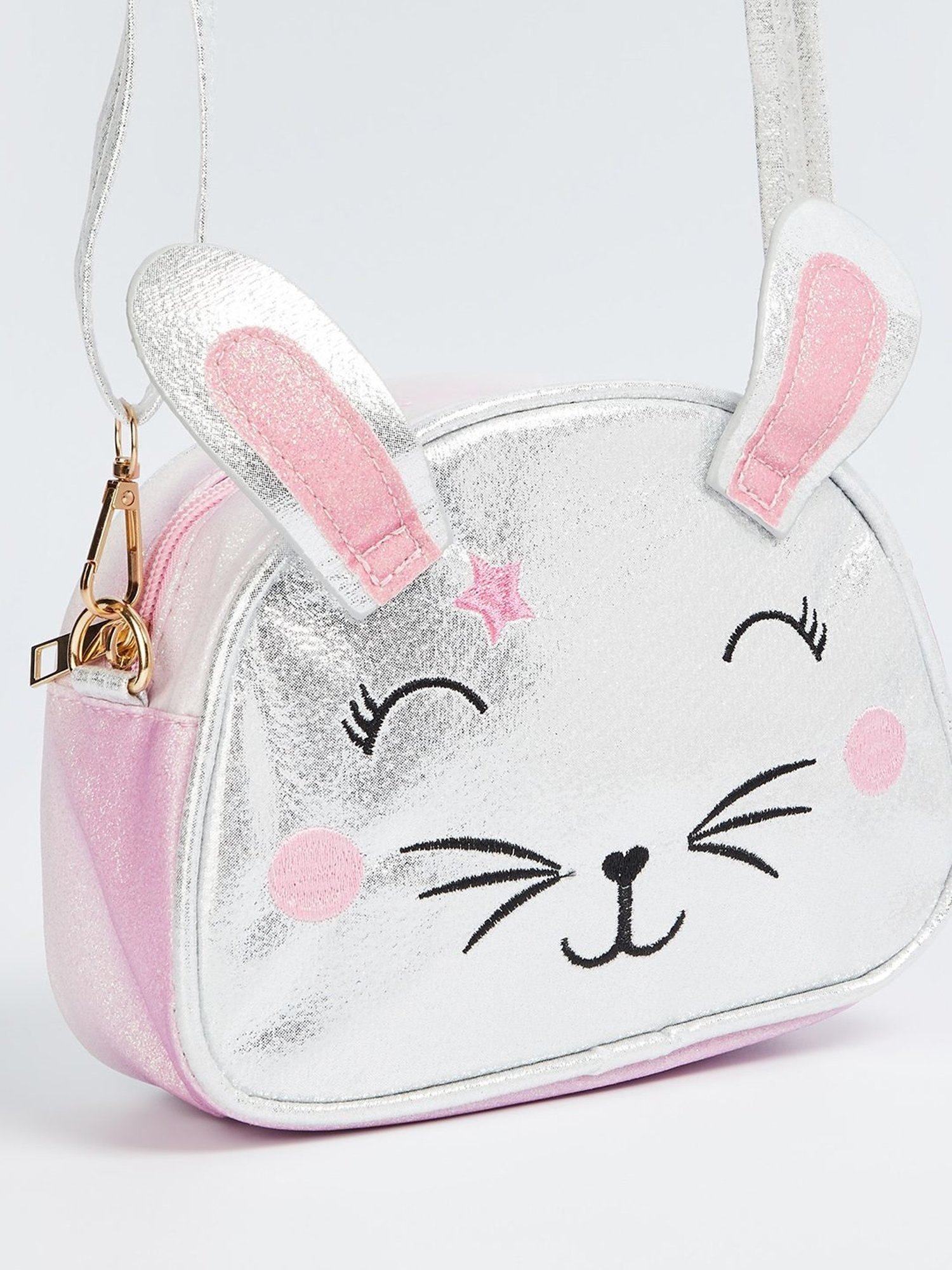 Ginger by Lifestyle Silver Shimmer Cross Body Bag