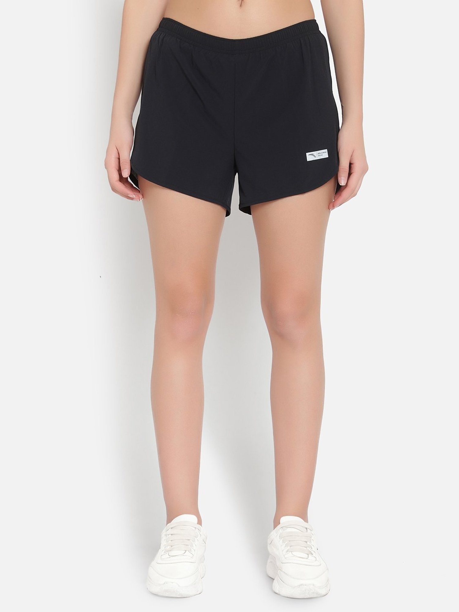 Anta Black Low Rise Sports Shorts