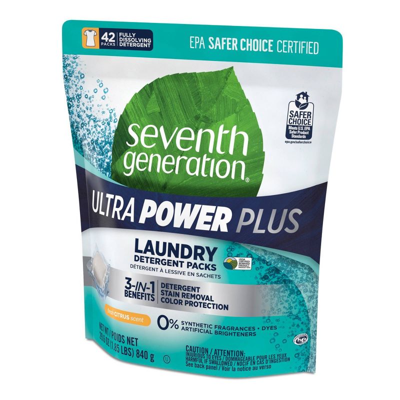 Seventh Generation Laundry Packs Fresh Citrus - 42ct