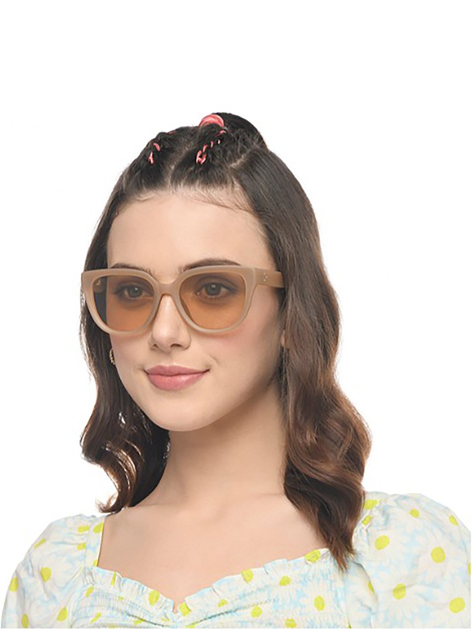 Vincent Chase HOLIDAY EDIT Light Brown Wayfarer Polarised and UV Protected Lens Unisex Sunglasses