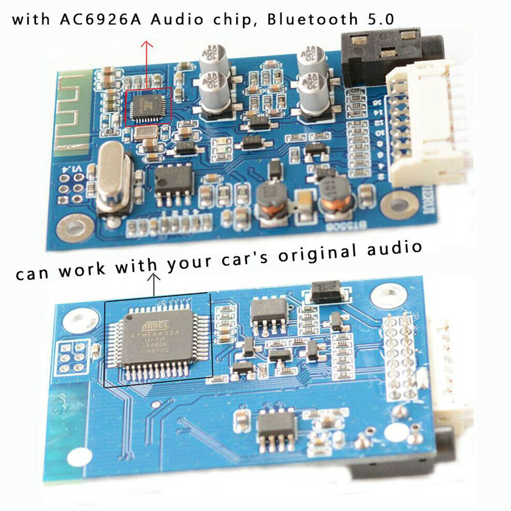 Bluetooth-Interface Adapter Music Aux Module With Mic For Honda Accord Odyssey