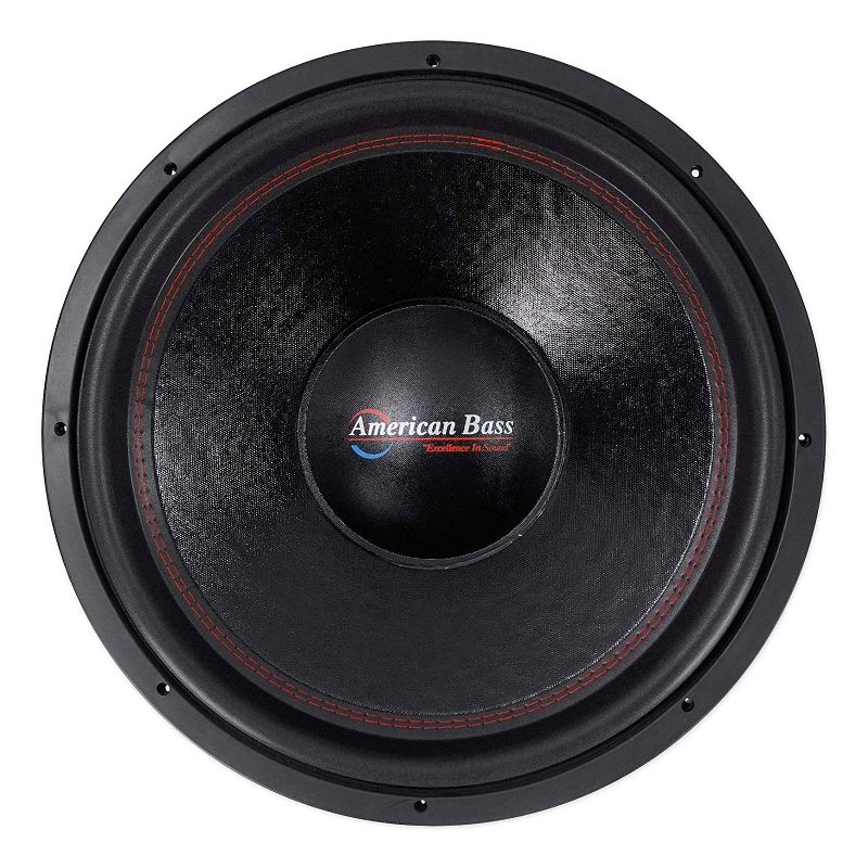 American Bass HD 18 D1 18 Inch Dual 1 Ohm Cast Basket Voice Coil 2000 Watt Subwoofer Speaker with 200 Ounce Magnet and Cooling Vents (2 Pack)