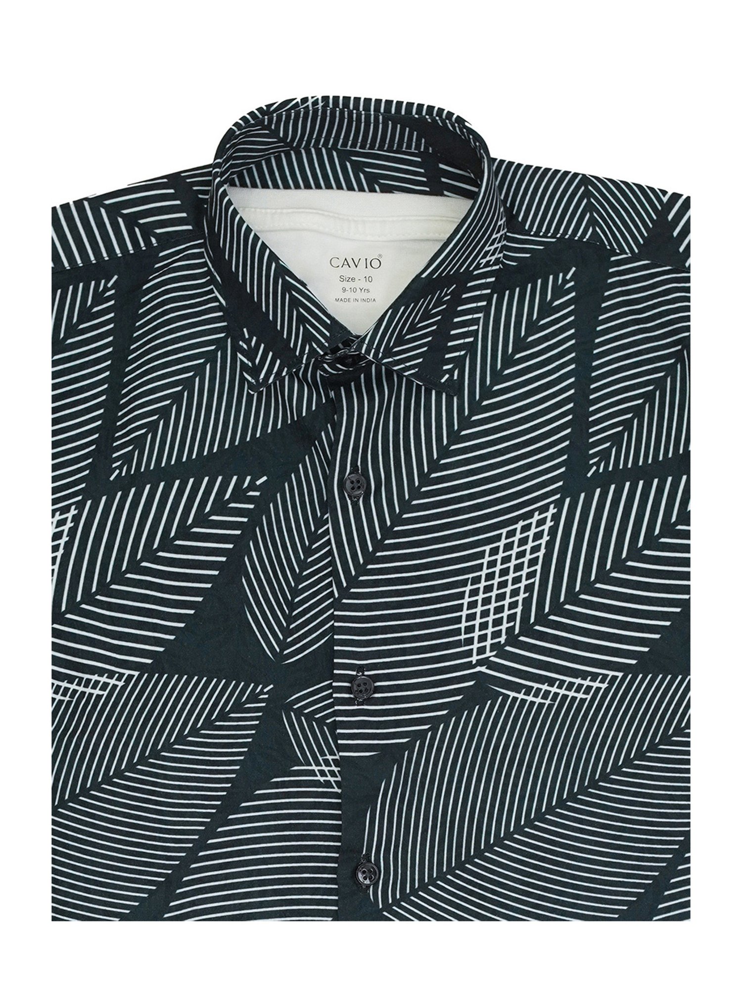 Cavio Kids Green Printed Full Sleeves Shirt with T-Shirt