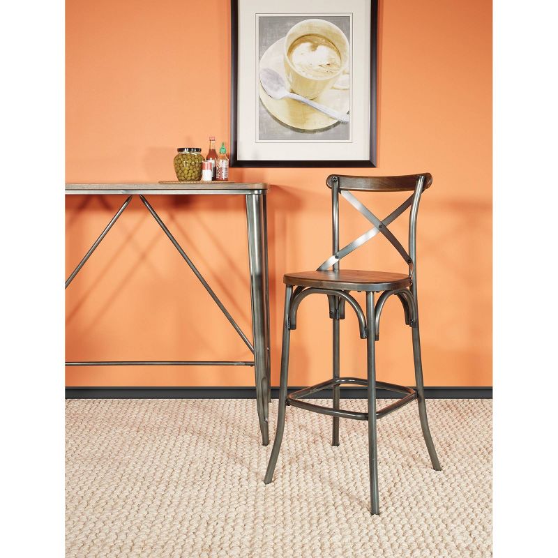 30" Indio Steel Barstool Walnut - OSP Home Furnishings