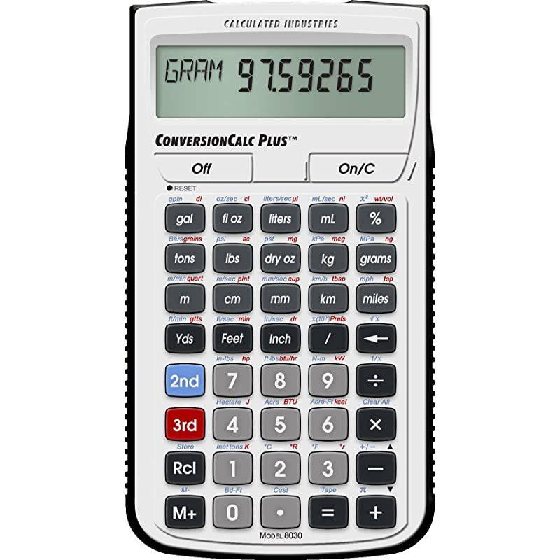 8030 ConversionCalc Plus Ultimate Professional Conversion Calculator Tool for Health Care Workers, Scientists, Pharmacists, Nutritionists, Lab Techs, Engineers and Importers