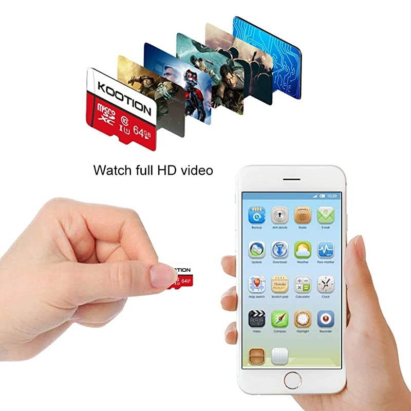 5-Pack 64GB Micro SD Card Class 10 Micro-SDXC Memory Card UHS-I, High Speed Flash TF Card for Security Camera/Smartphone/Drone/Dash Cam/Tablet/PC, C10, U1, 64GB 5pack