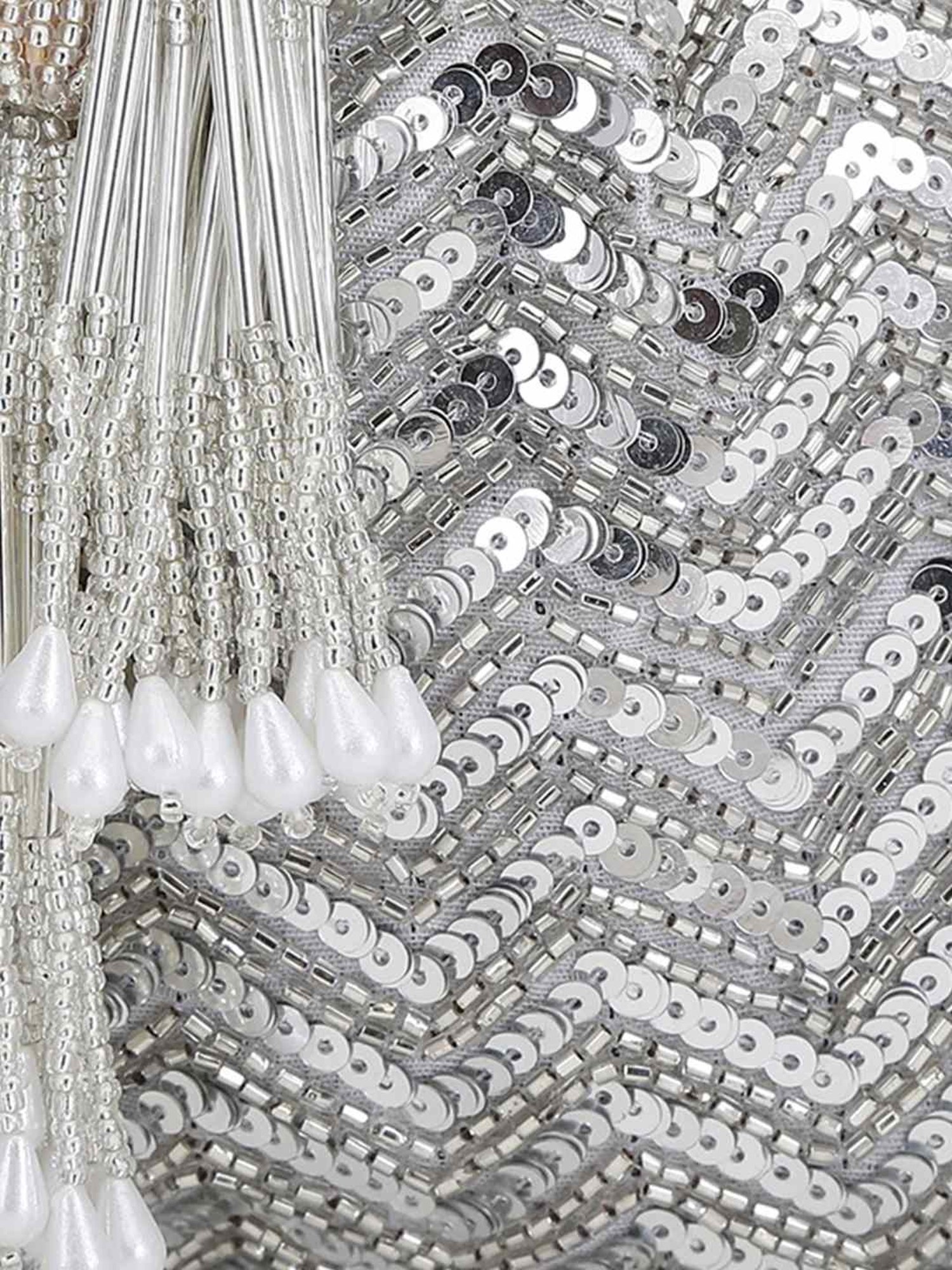 Tarini Nirula Grey Silk Potli