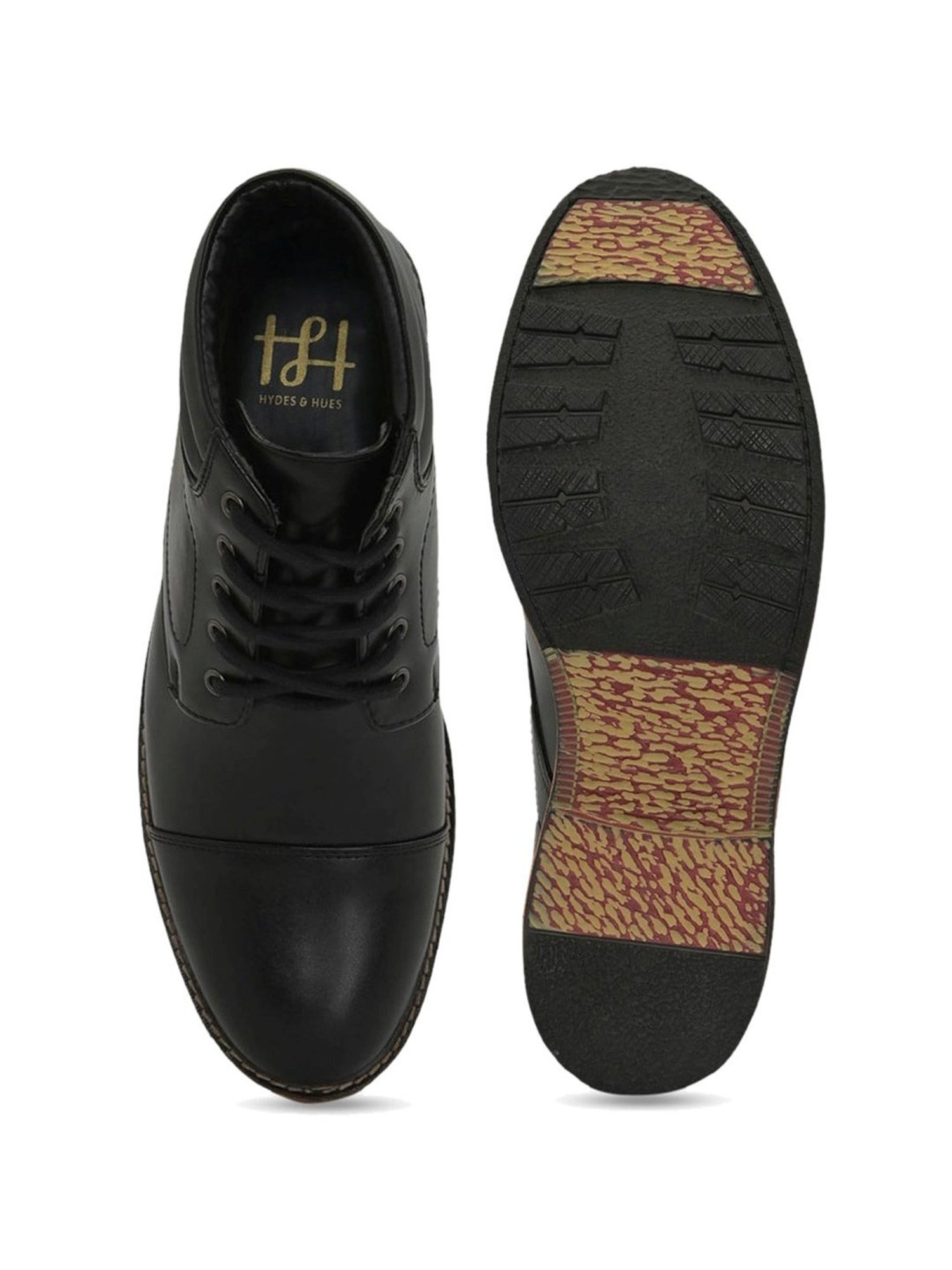 Hydes N Hues Men's Black Derby Boots