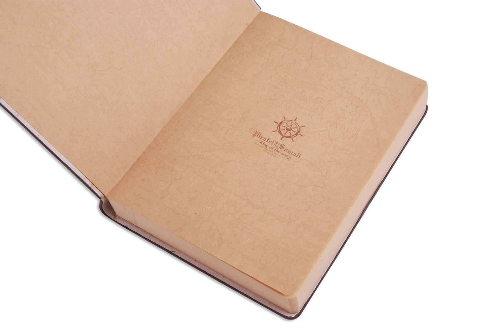 Hellfire Trading PU Leather Pirate Design Map Diary Journal Sketchbook Notebook  - Dark Brown,Treasure Map