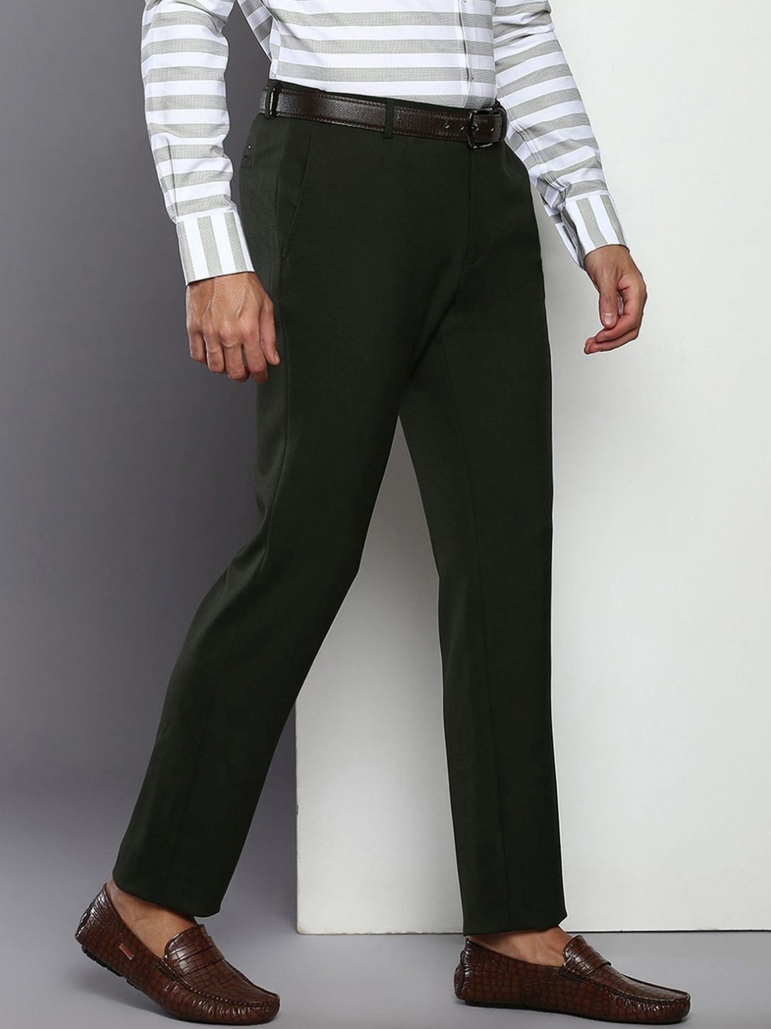 Tommy Hilfiger Olive Regular Fit Trousers