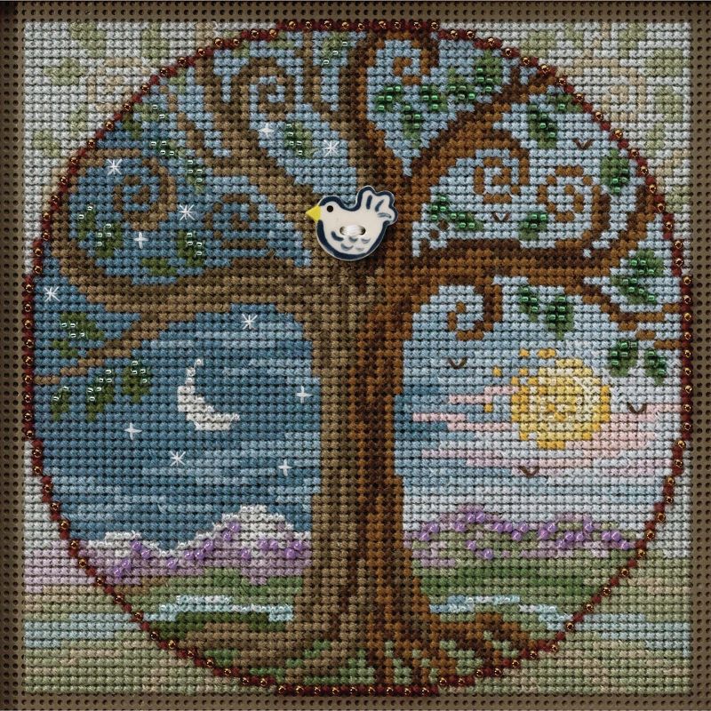 Mill Hill Buttons & Beads Counted Cross Stitch Kit 5"X5"-Tree Of Life (14 Count)