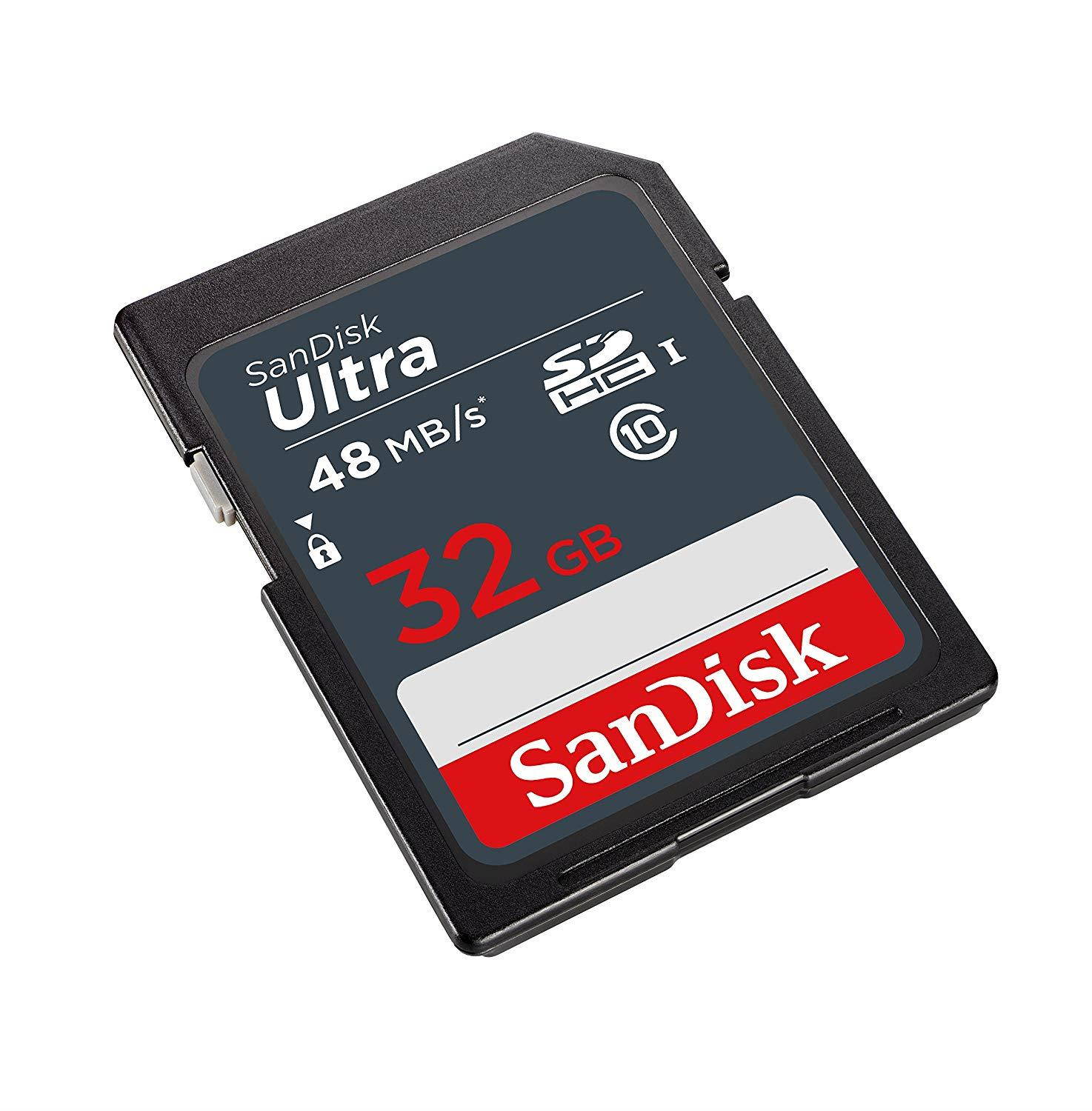 Sandisk 32GB SD Class 10 SDHC Flash 48MB/s Memory Card