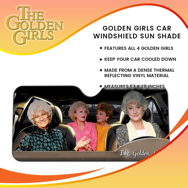 Just Funky Golden Girls Car Windshield Sun Shade