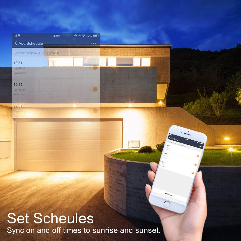 Smart Light Bulbs, Alexa Light Bulb, Smart Bulbs that Work with Alexa & Google Assistant, WiFi Light Bulbs A19 Daylight (5000K) No Hub Required, 800LM 60W Equivalent High CRI>90, 2 Pack