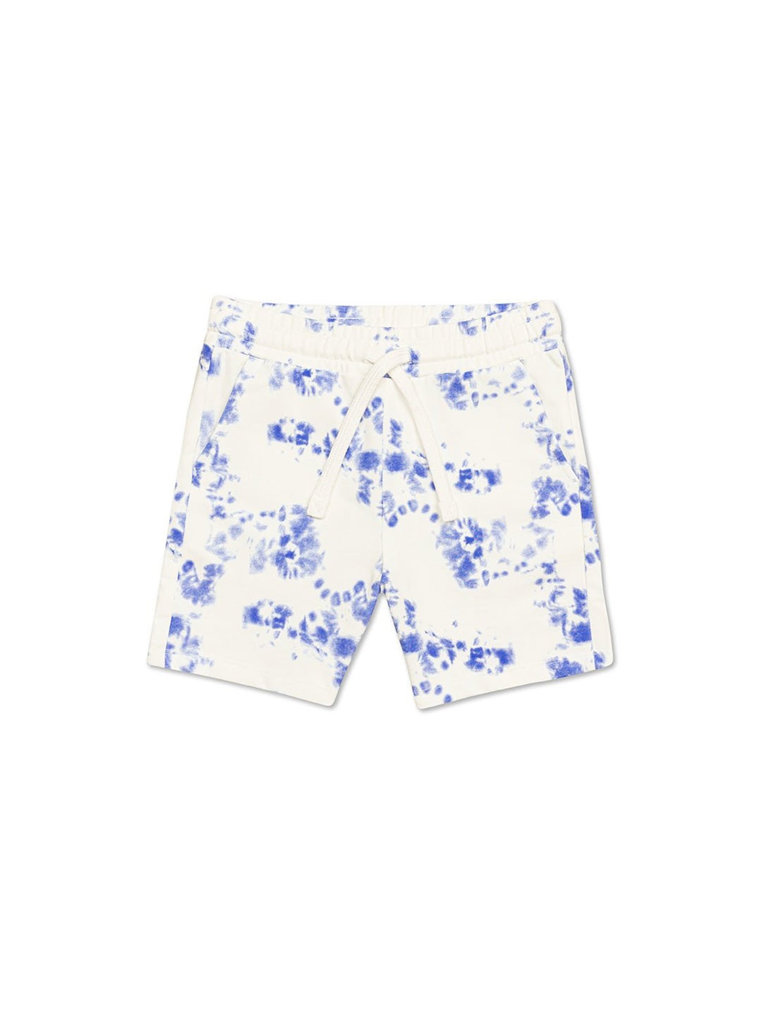 H by Hamleys Kids White & Blue Printed Shorts