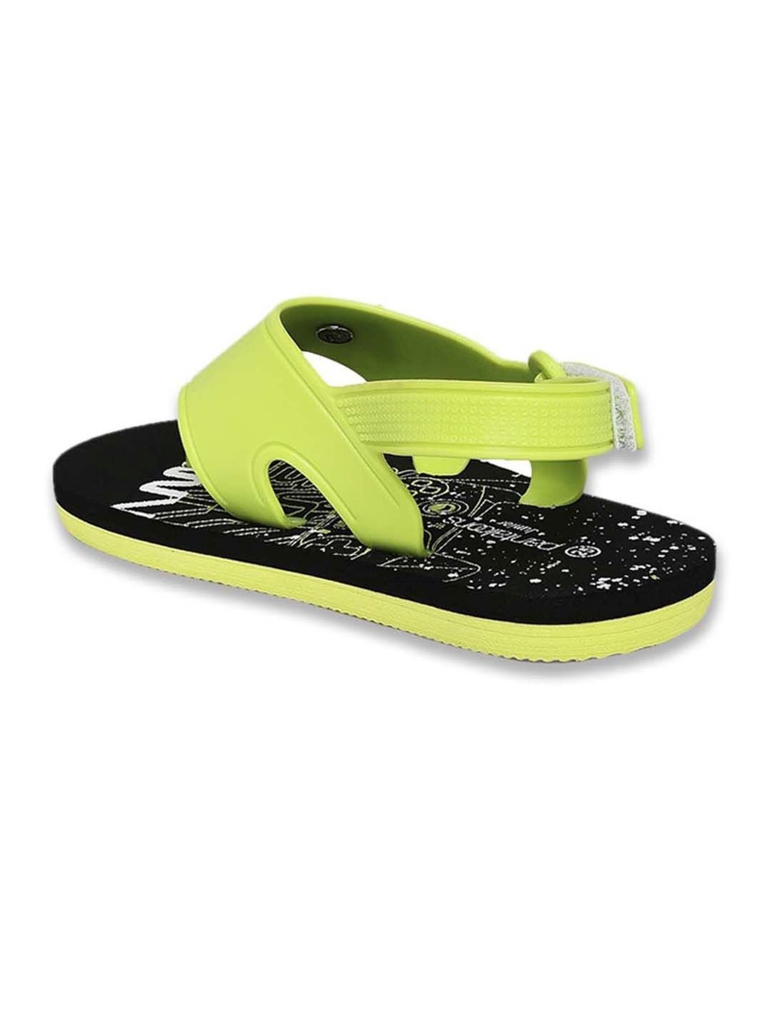 Pantaloons Junior Lime Green & Black Floater Sandals