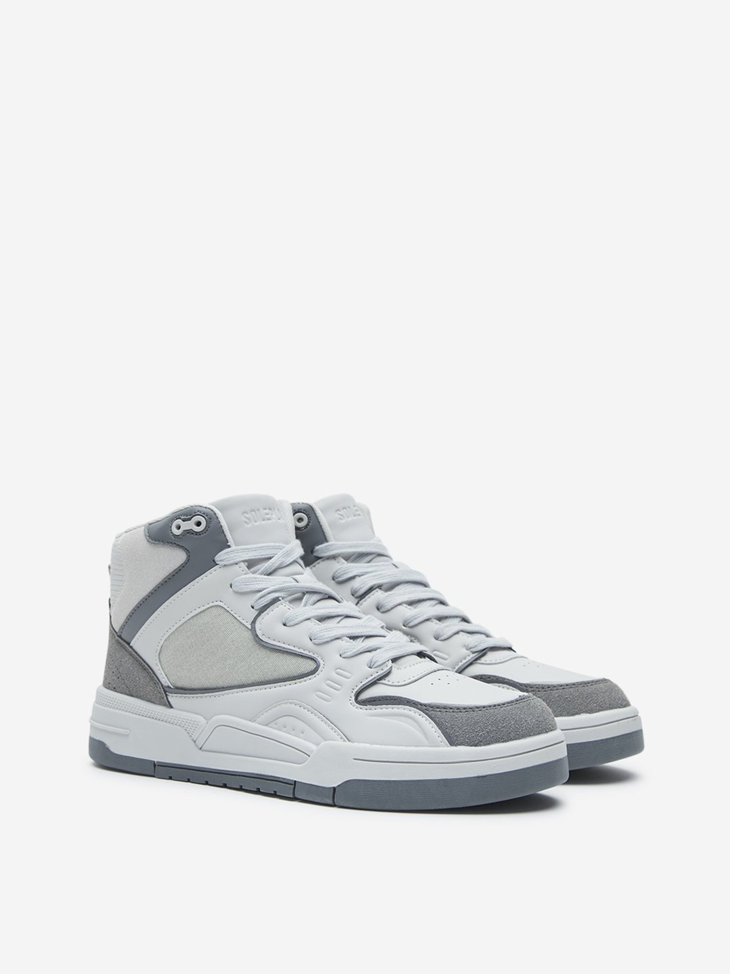 SOLEPLAY by Westside Grey Perforated High-Top Boots