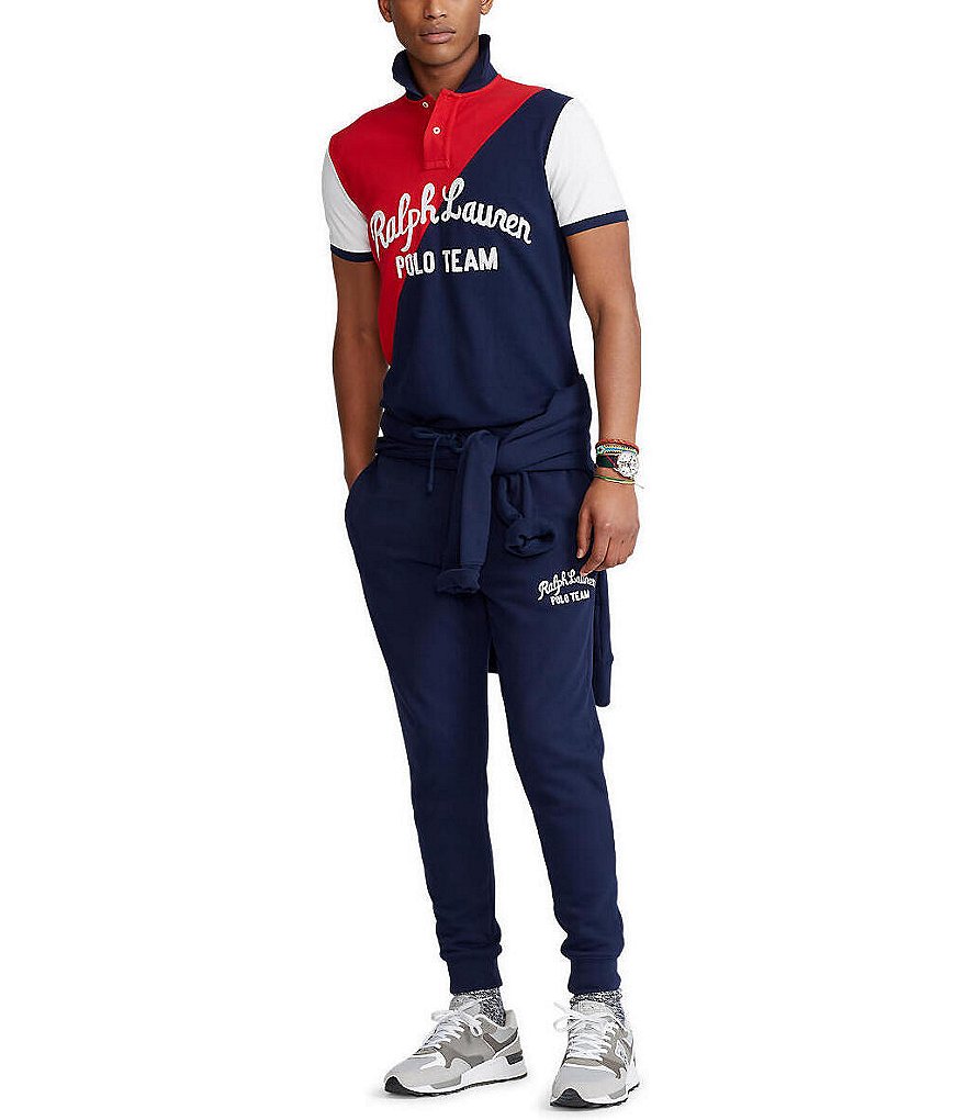 Polo Ralph Lauren Classic-Fit Mesh Color Block Short-Sleeve Polo Shirt