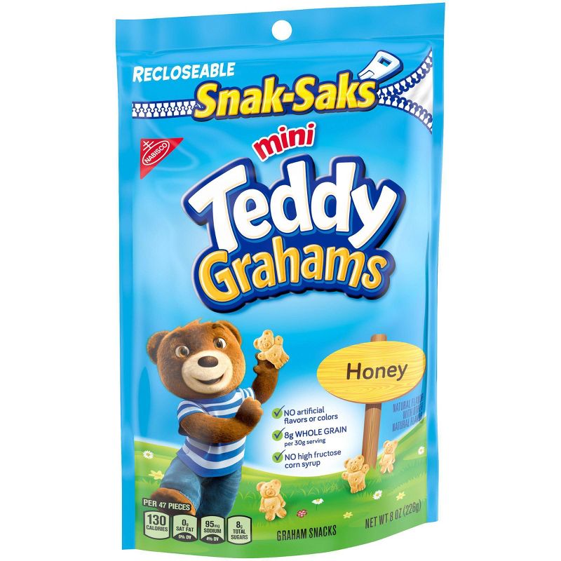 Teddy Grahams Honey Graham Snacks Snack-Sak - 8oz