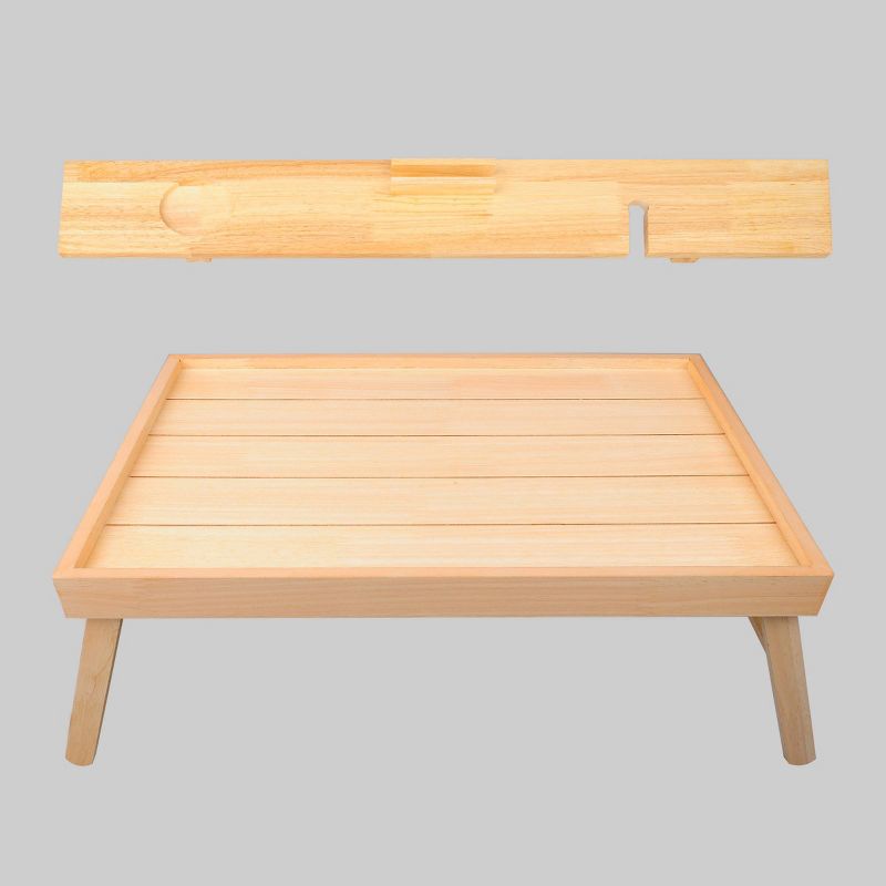 2pc Rubberwood Bed & Bath Tray Set - Bullseye's Playground™