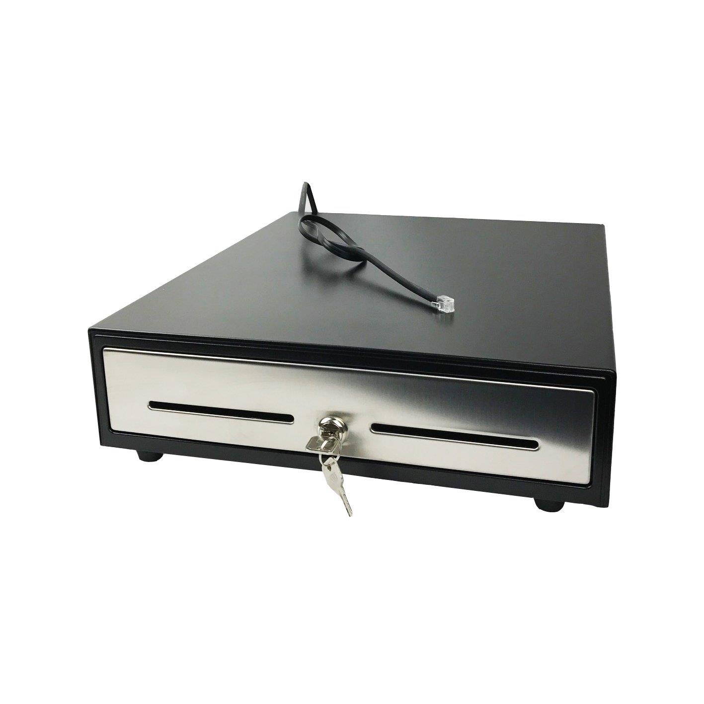ANGEL POS 14" POS Cash Drawer with Stainless Steel Front Cash Register Till Draw Box