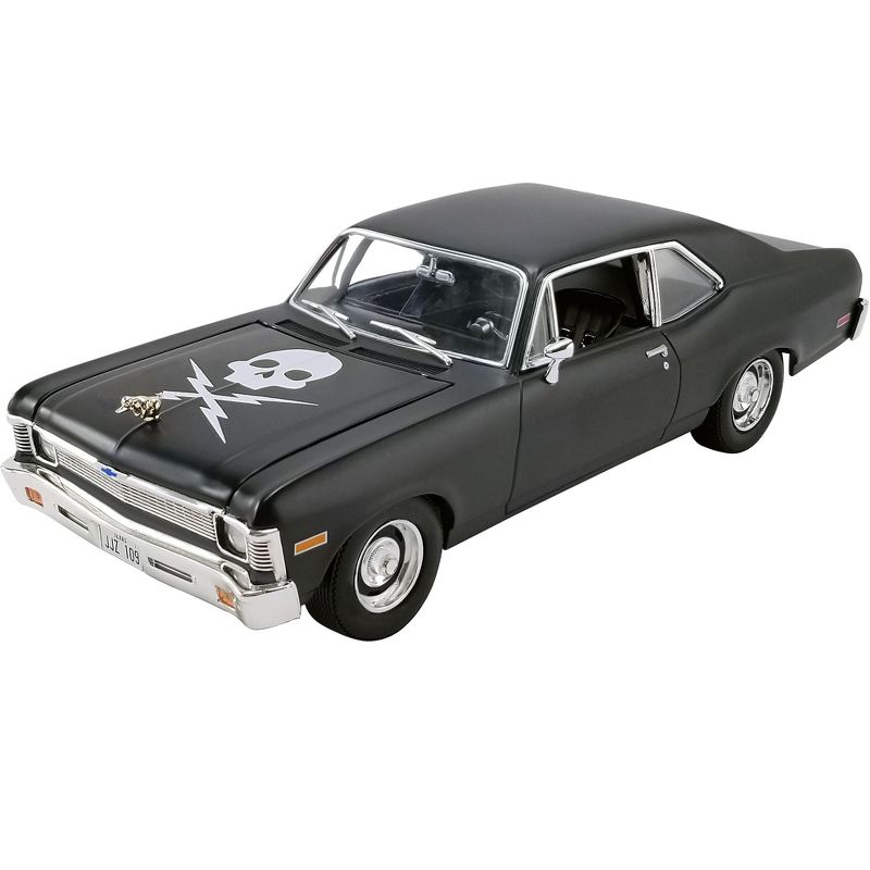 1971 Chevrolet Nova Matt Black "Death Proof" (2007) Movie Limited Edition to 792 pieces Worldwide 1/18 Diecast Model Car by GMP