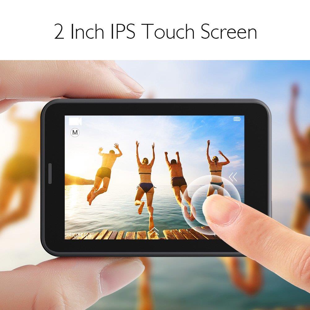 akaso v50 pro native 4k/30fps 20mp wifi action camera with eis touch screen adjustable view angle 30m waterproof camera support