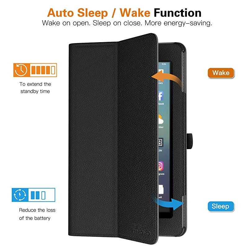 Case Fits AllNew Fire 7 Tablet 9th Generation 2019 Release Lightweight Smart Shell Slim Folding Cover Case with Auto WakeSleep Fit  Fire 7 Tablet Black