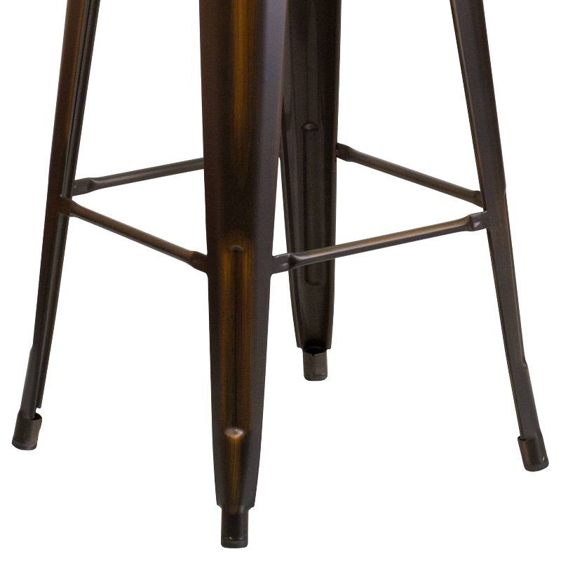 Distressed Copper Metal Barstool Copper - Riverstone Furniture Collection