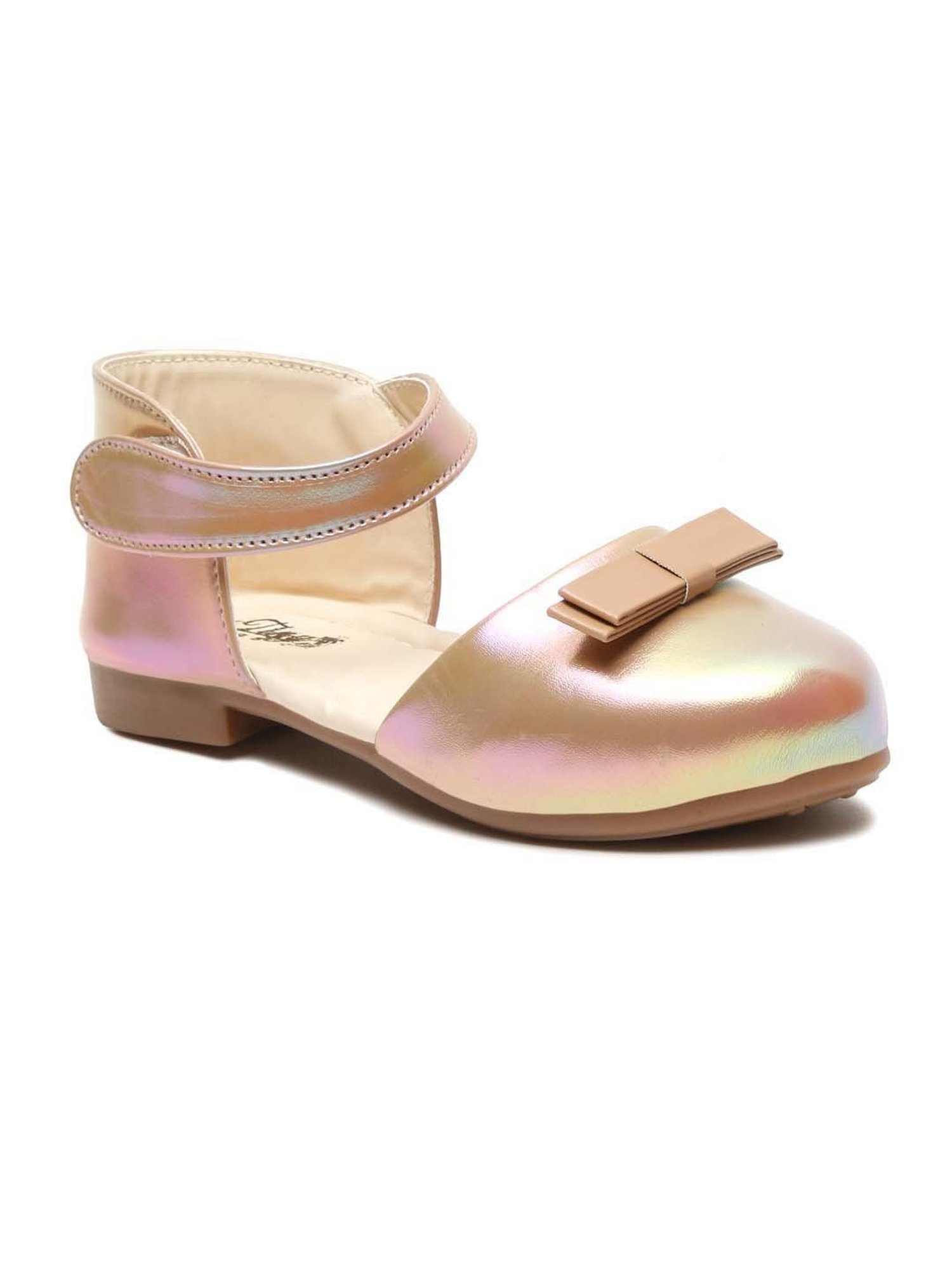 Tiny Bugs Kids Rose Gold Ankle Strap Sandals