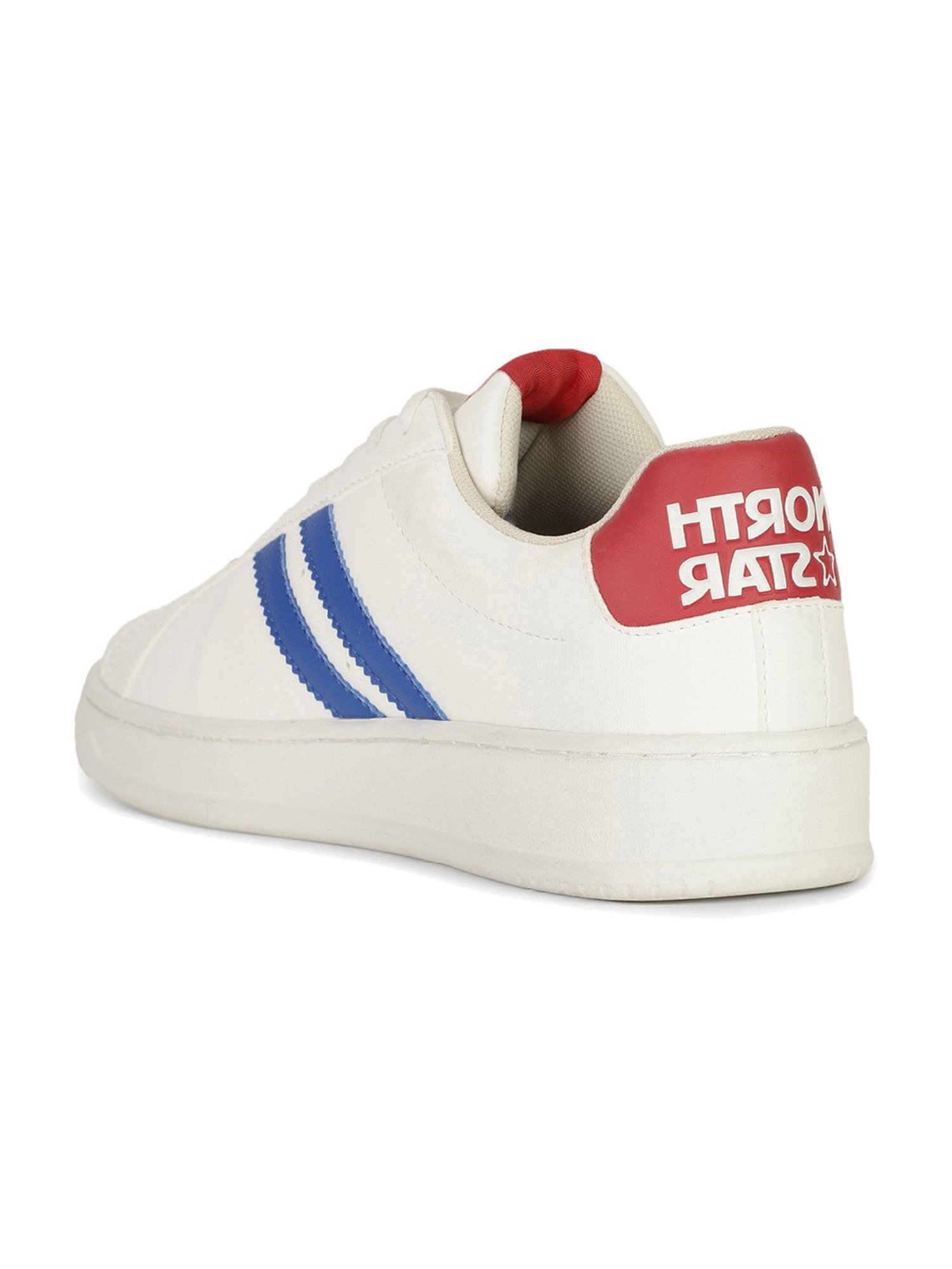 North Star by Bata Men's White Casual Sneakers