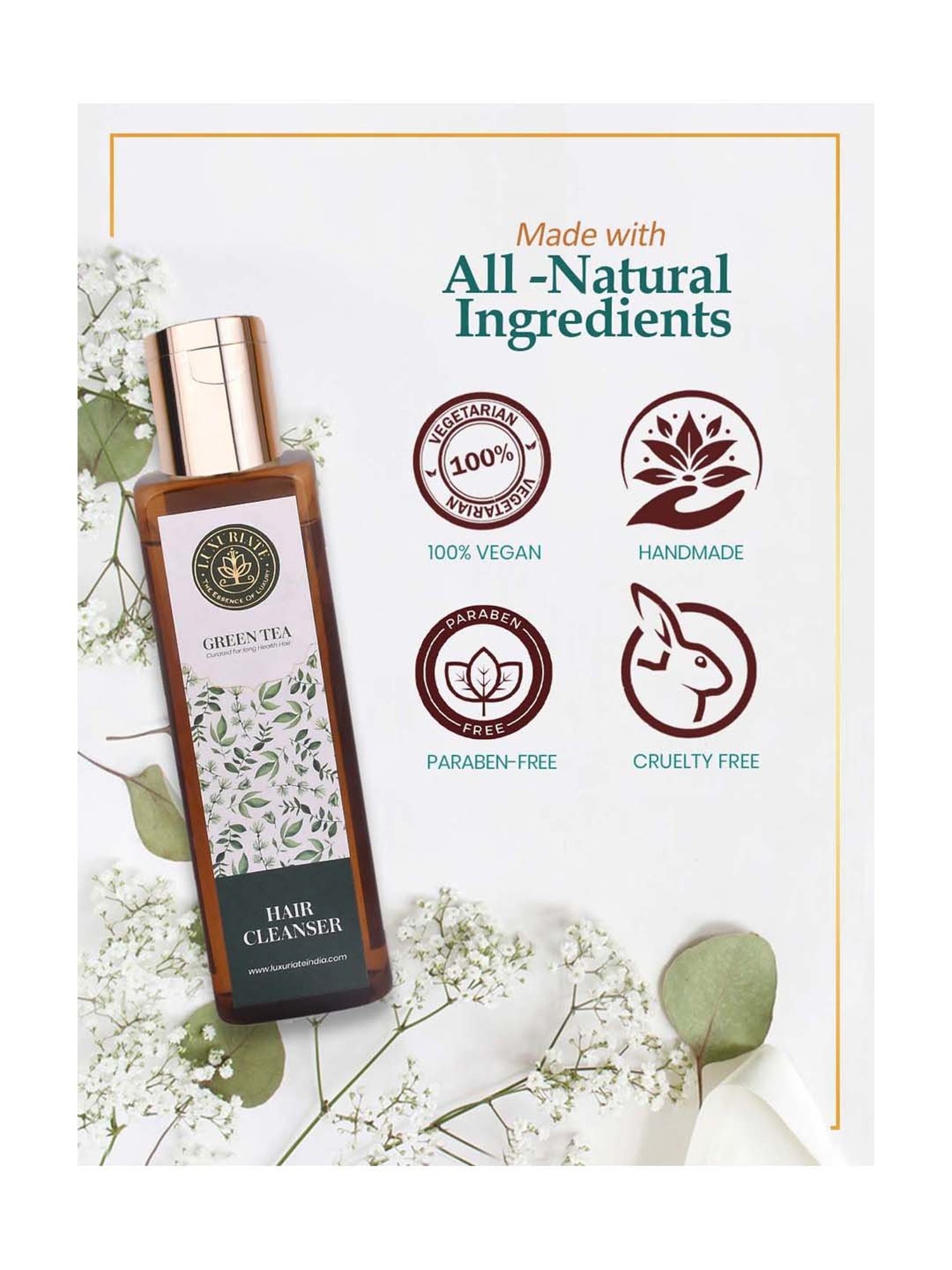 Luxuriate Green Tea Daily Hair Repair Luxury Shampoo - 200 ml