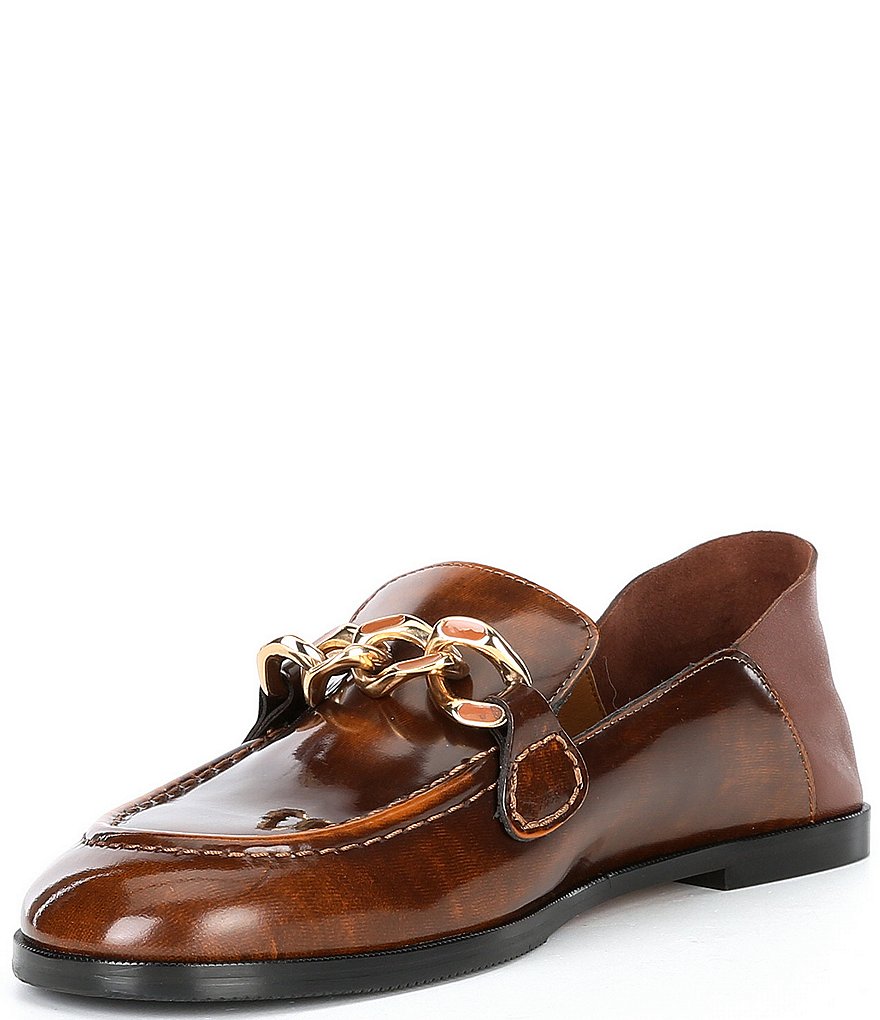 See by Chloe Mahe Leather Chain Detail Loafers