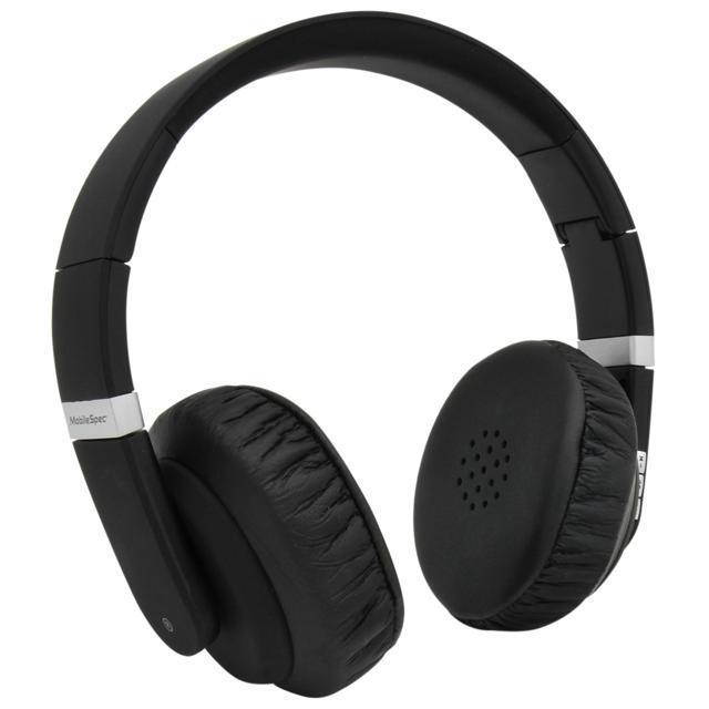 Mobilespec MBS11154 Premium Bluetooth Wireless Folding Headphones - Black