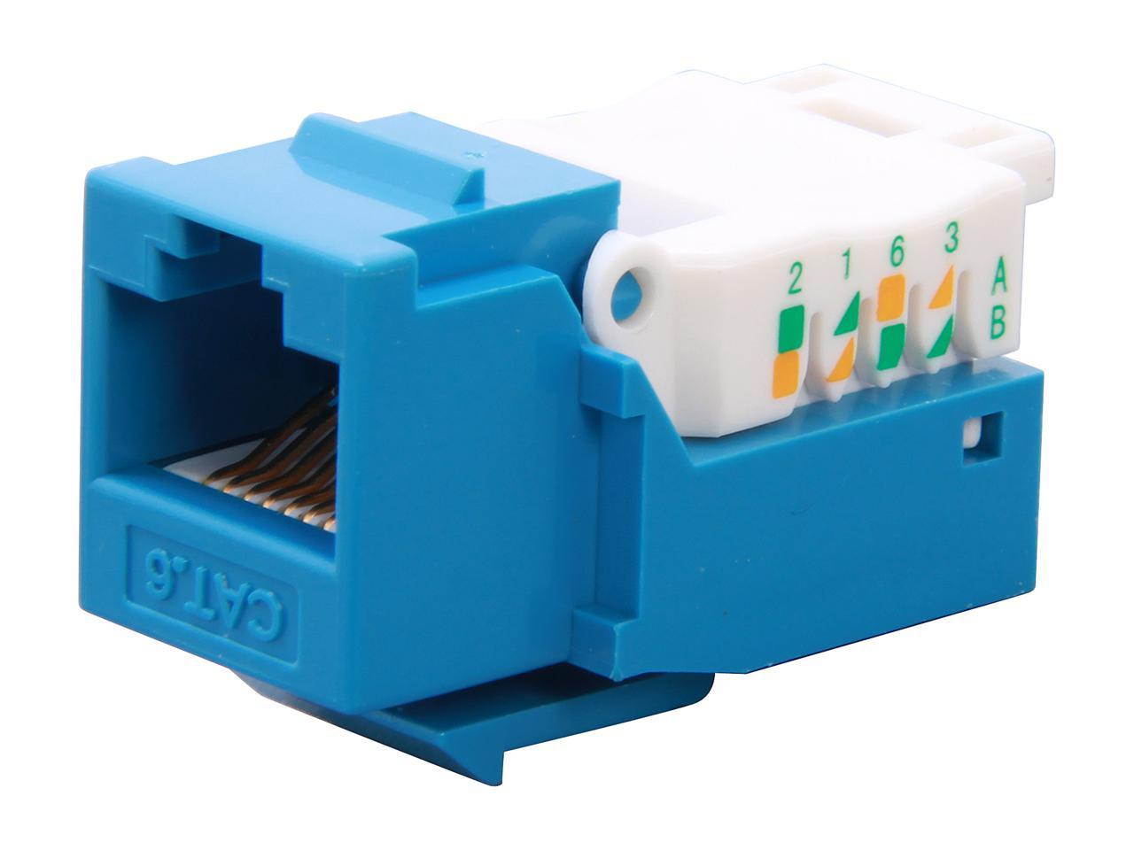 SA RJ45TL-B RJ45TL-Y Cat. 6 Tool Less Keystone Jack - Blue